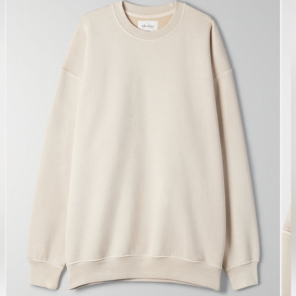 NWT Wilfred Free Fleece Oversized Sweatshirt in Faded Bone 3 (XL) - Picture 1 of 7